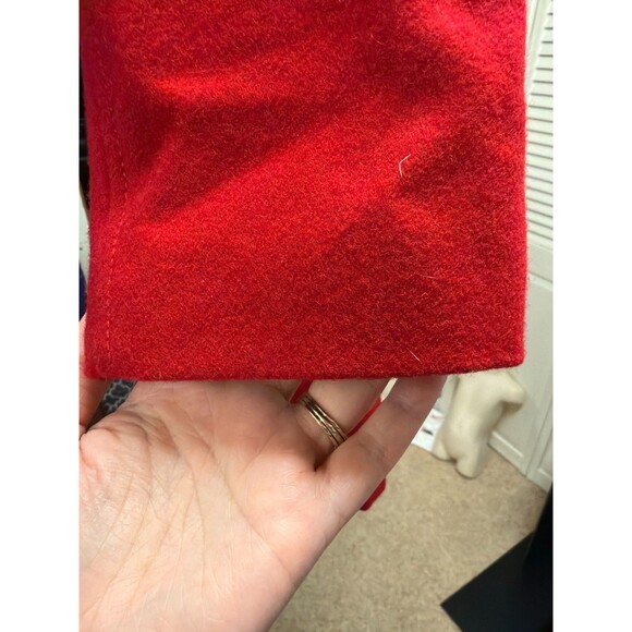 Old Navy Women’s Red Wool Blend Double Breasted Coat Jacket Size M - Picture 4 of 10